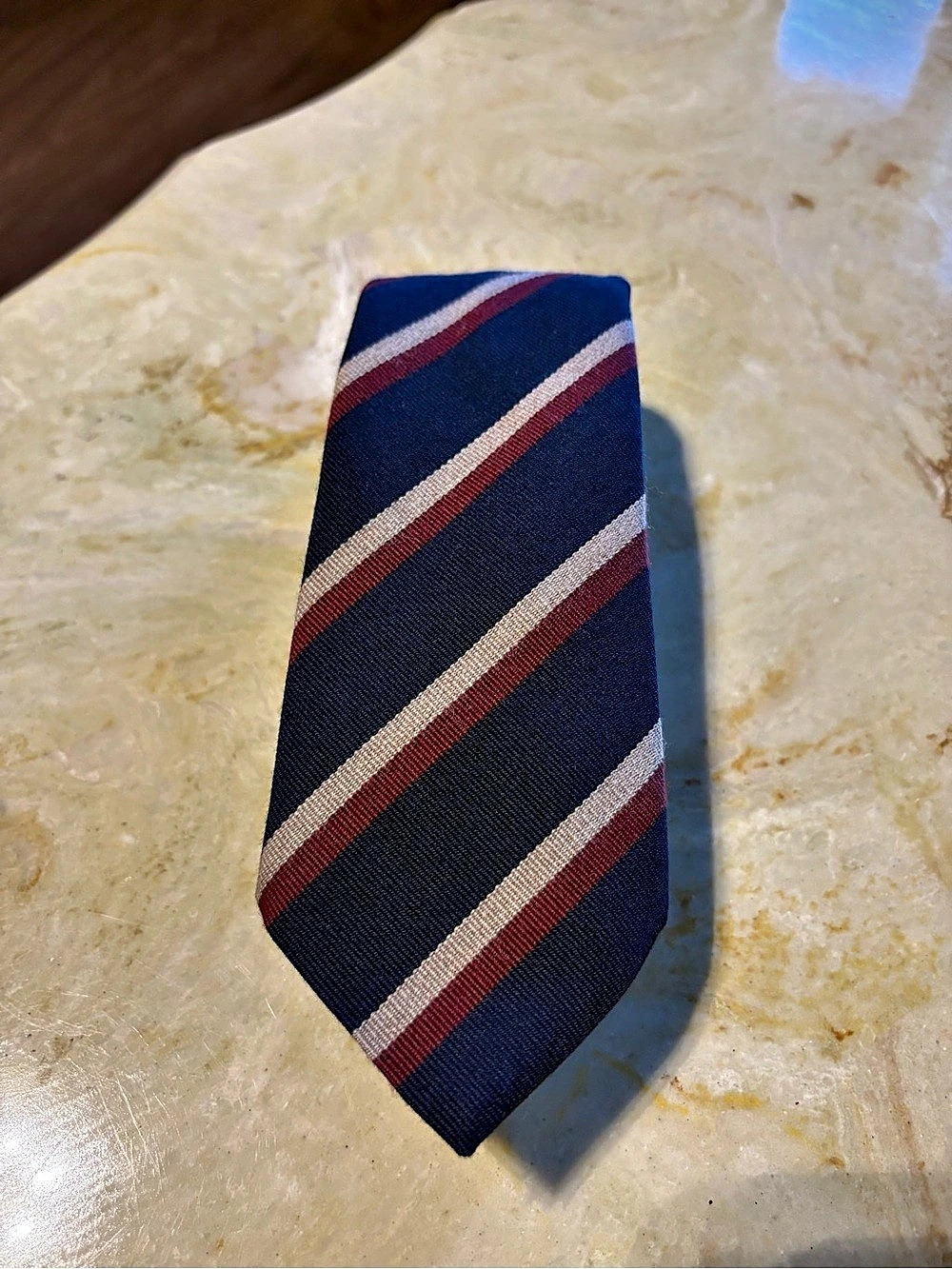 Massimo Dutti Striped Tie in Blue & Red Like New